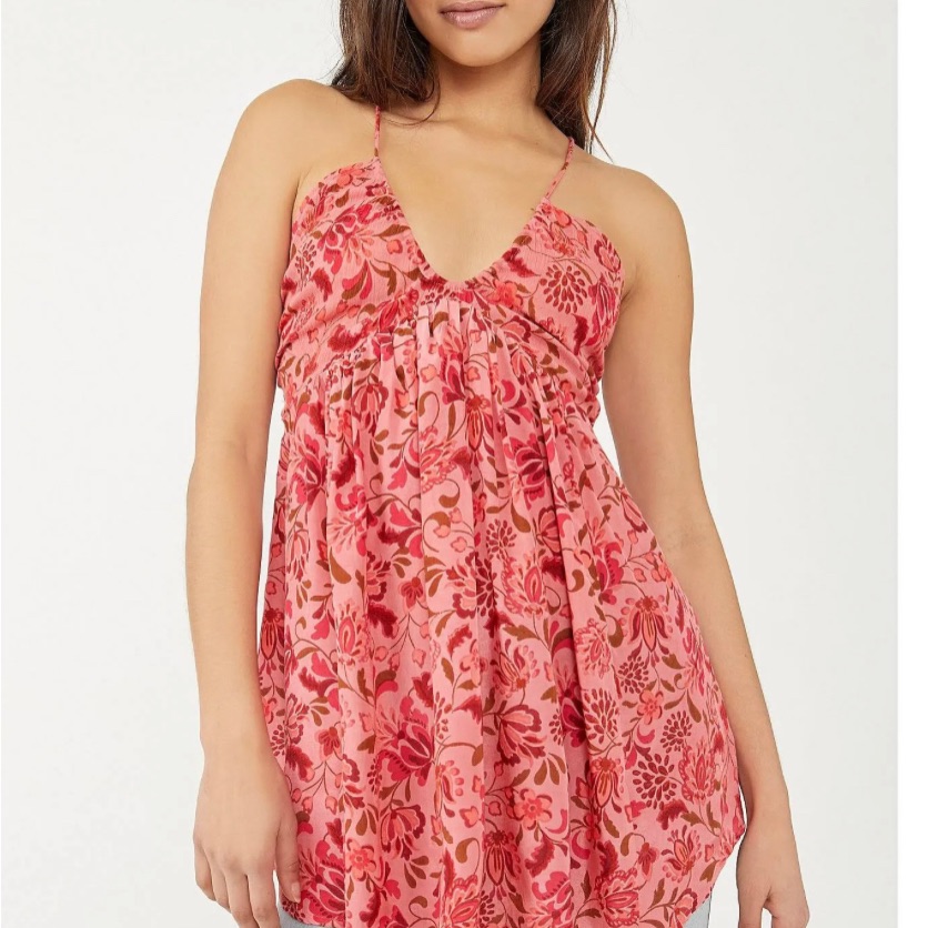 Pixie Cross Back Tunic Top Bnwt